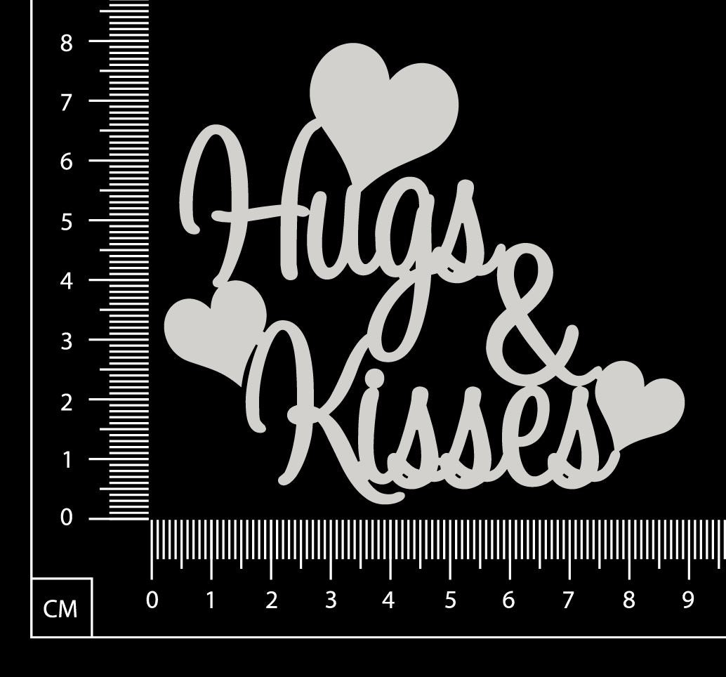 Hugs & Kisses - White Chipboard