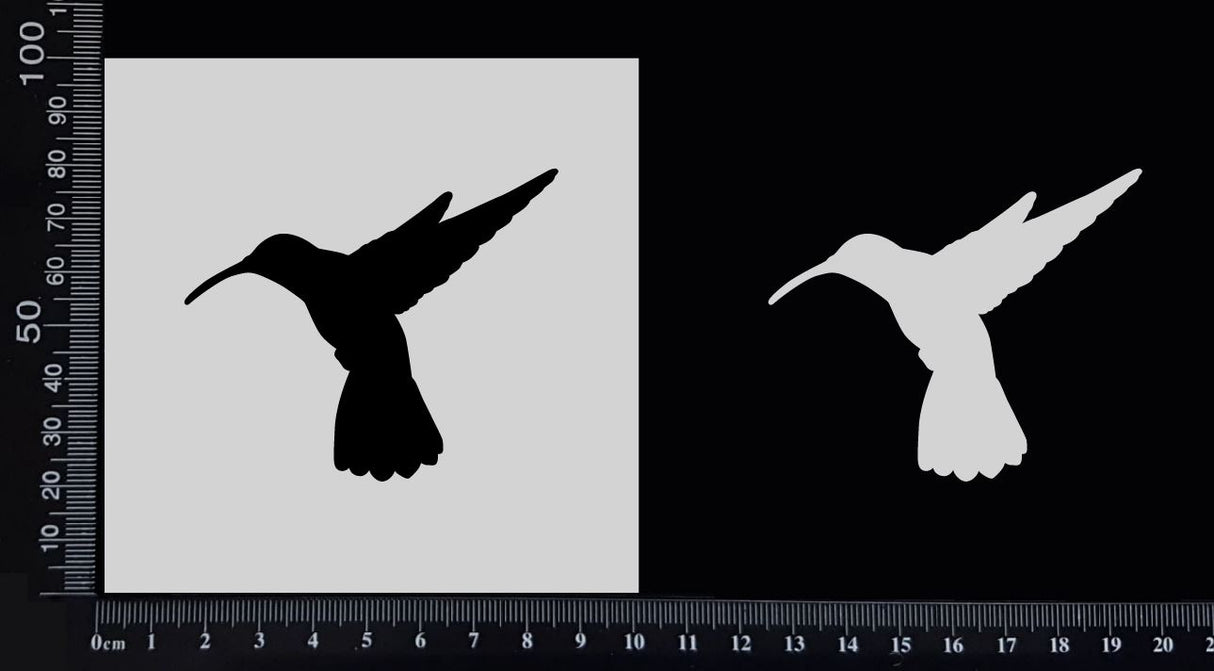 Hummingbird - A - Stencil - 100mm x 100mm