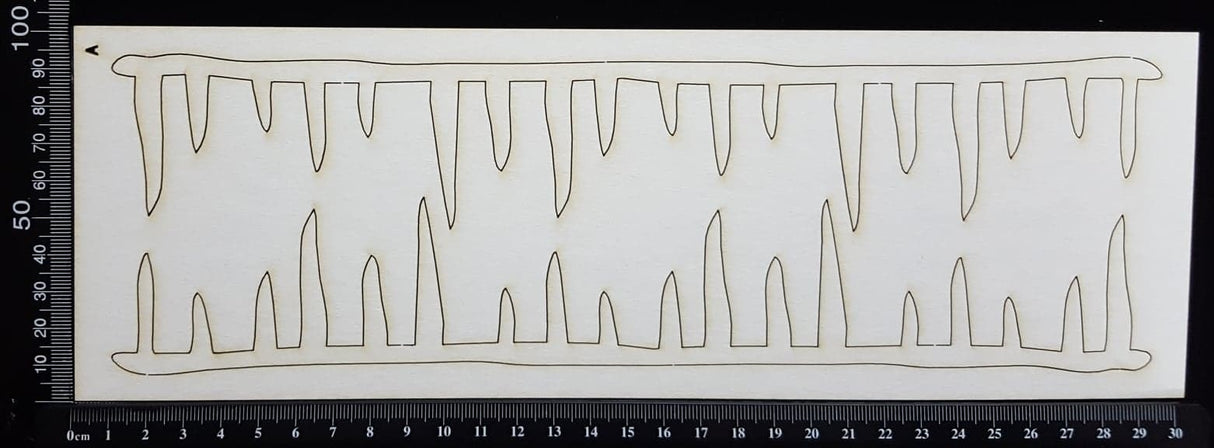 Icicle Borders - A - Large - White Chipboard