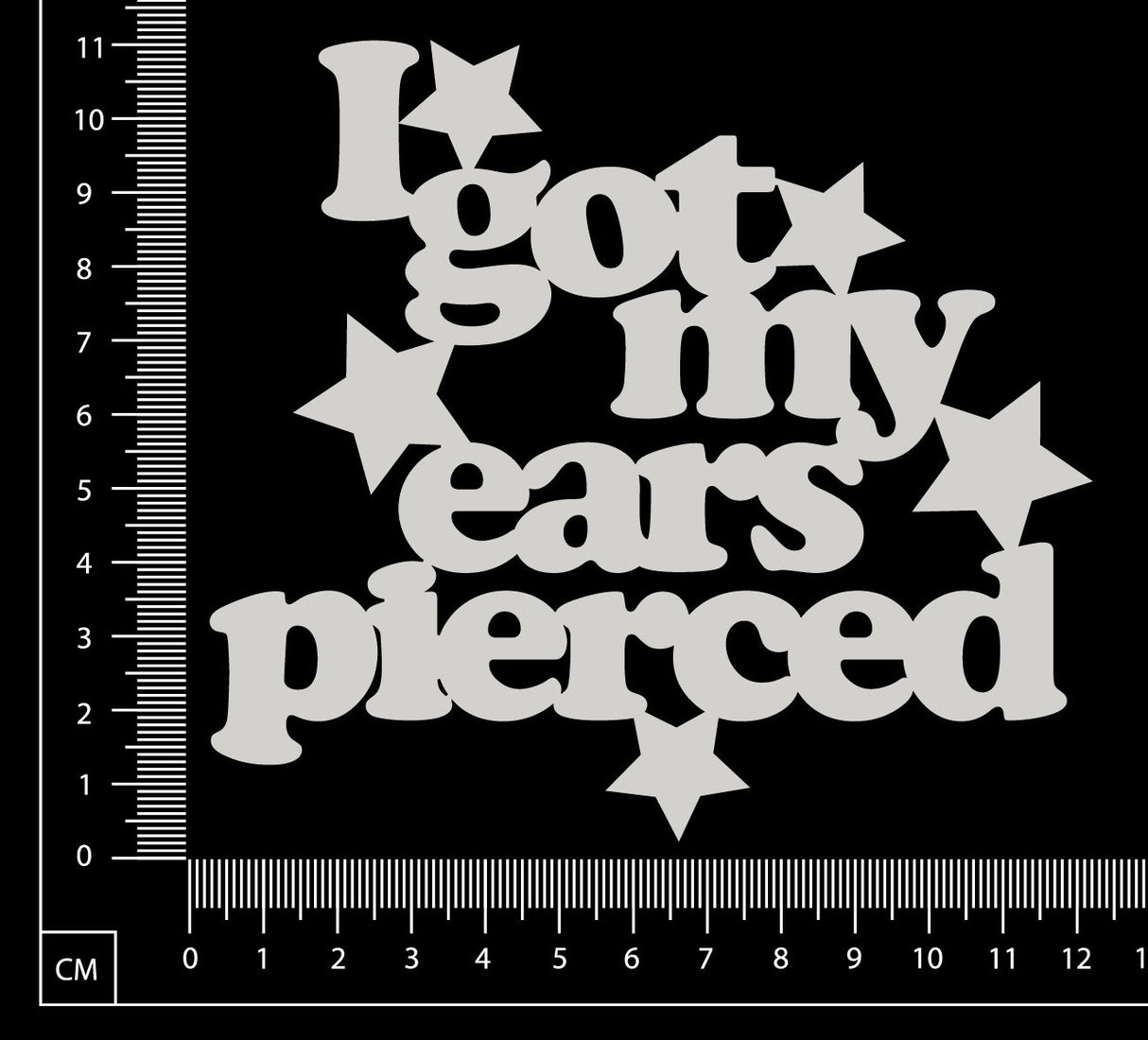I got my ears pierced - A - White Chipboard
