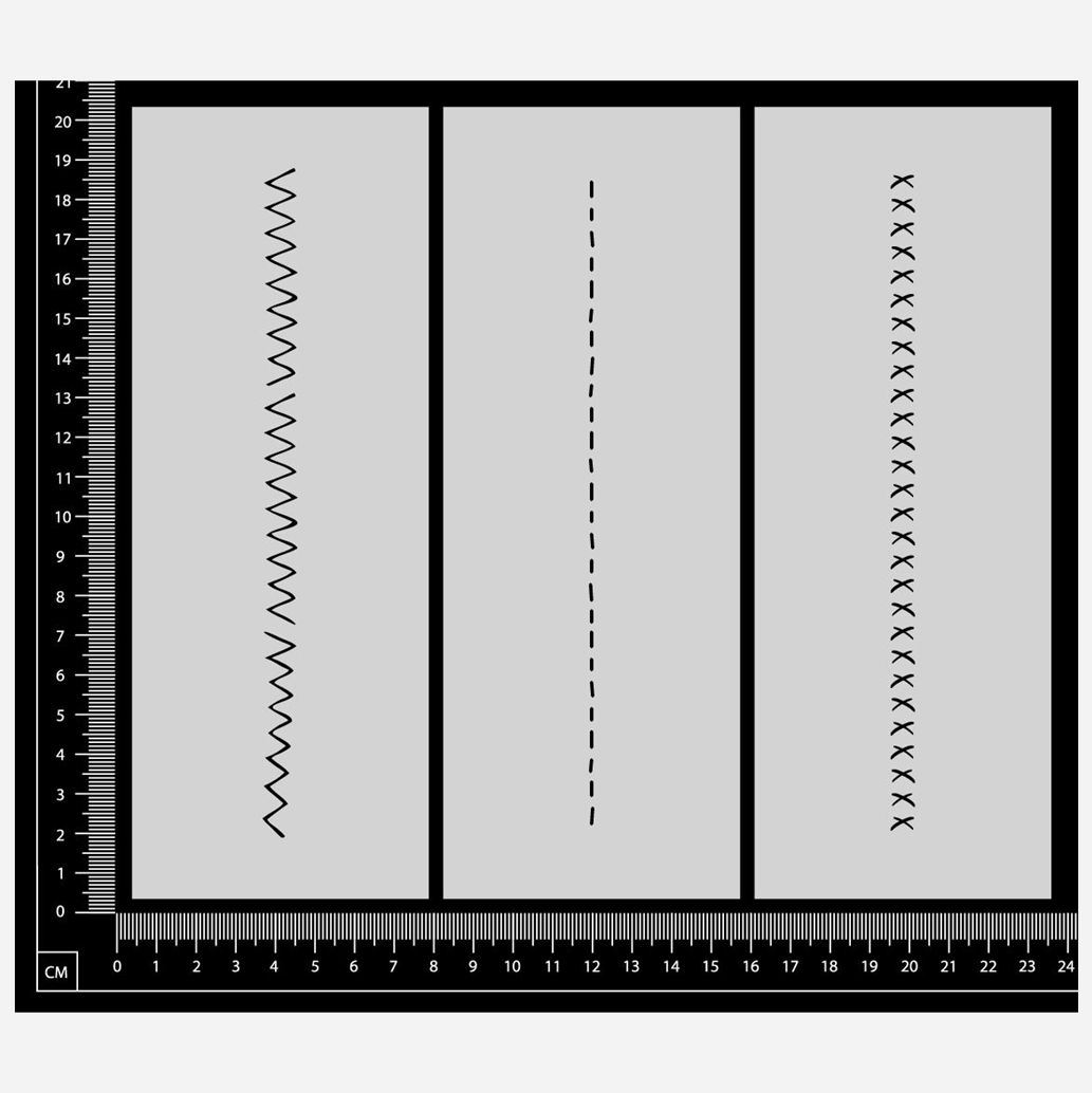 Imperfect Stitches - Medium - Stencil Set - 75mm x 200mm