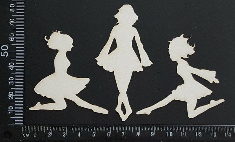 Irish Dancers - A - White Chipboard