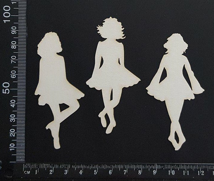 Irish Dancers - B - White Chipboard
