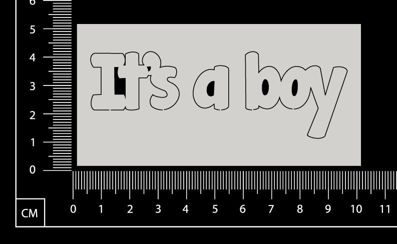 It's a boy - C - White Chipboard