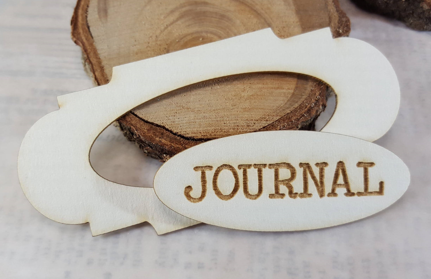 Journal Plates Set - B - White Chipboard