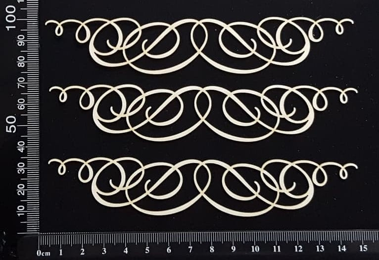 Juliet Border Set - B - Small - White Chipboard