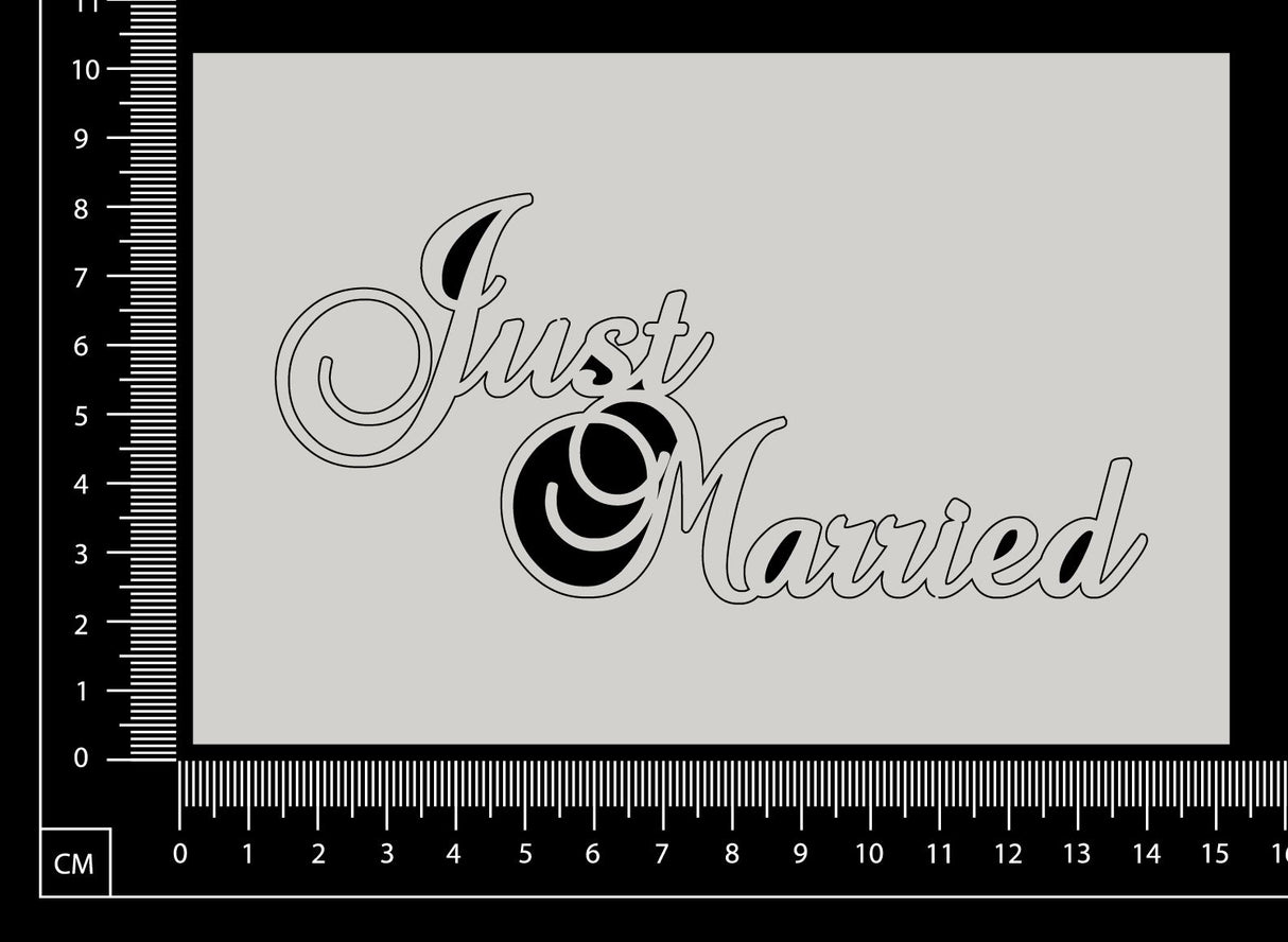 Just Married - White Chipboard