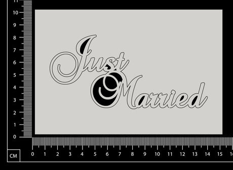 Just Married - White Chipboard