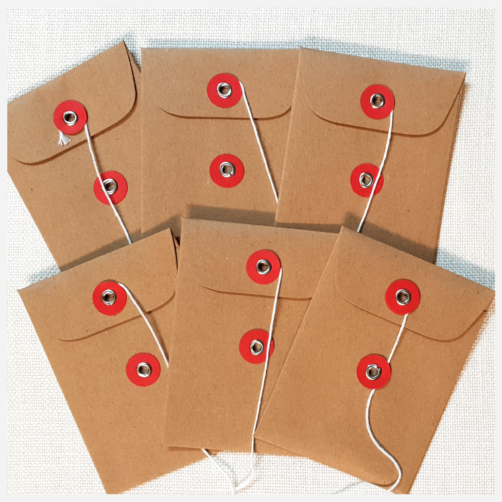 Kraft Envelopes - Tie Down - Set of 6 - (132739)