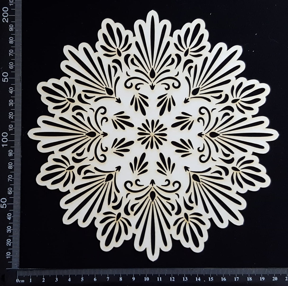 Kaleidoscope Doily - Large - White Chipboard