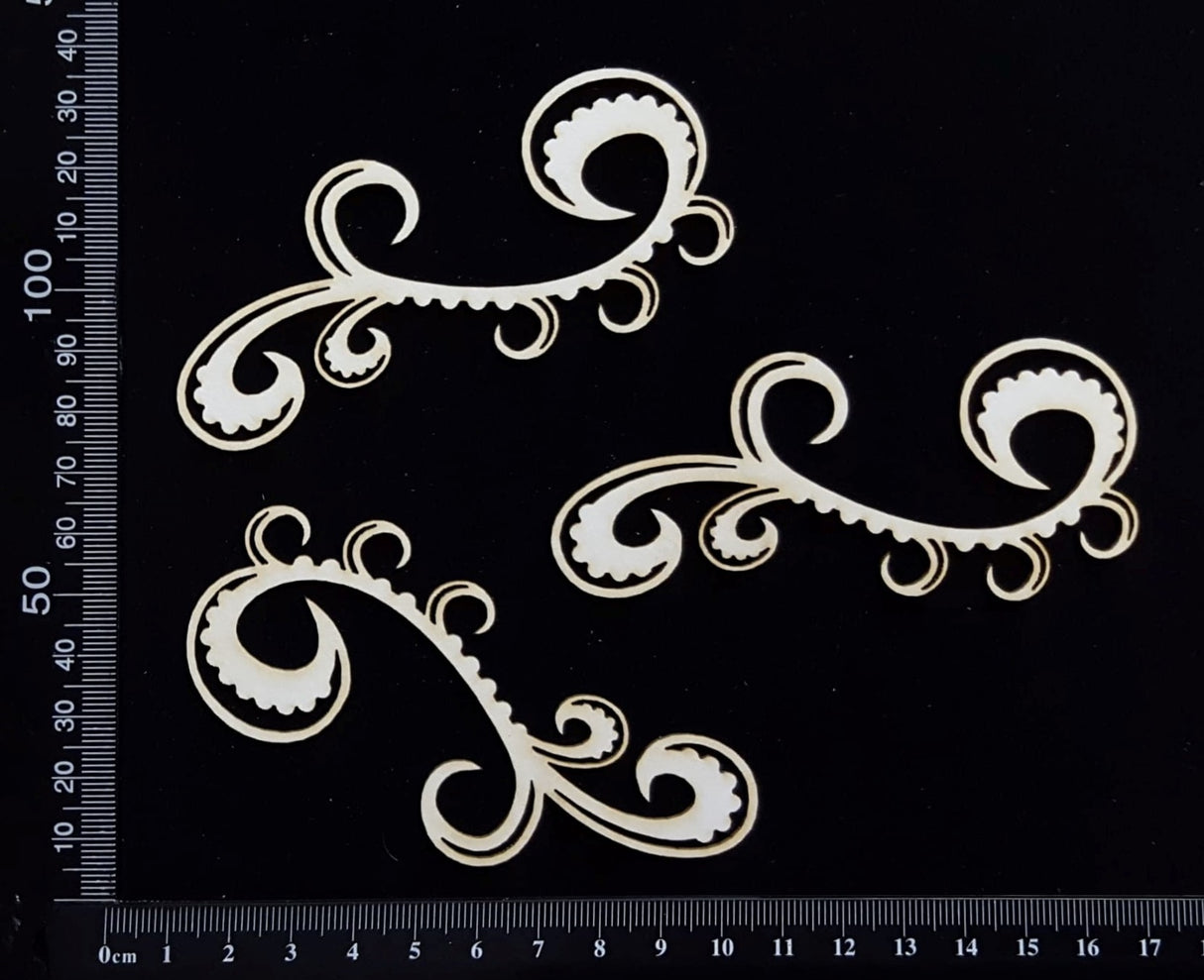 Kali Flourish Set - White Chipboard