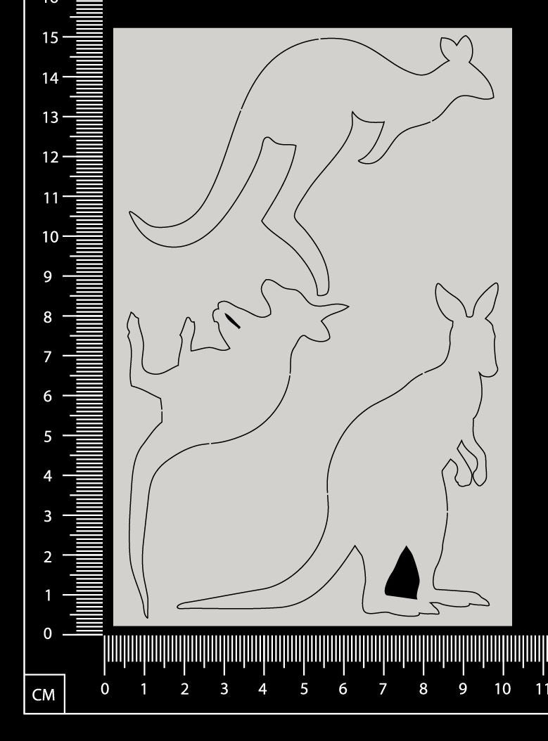Kangaroo Set - White Chipboard