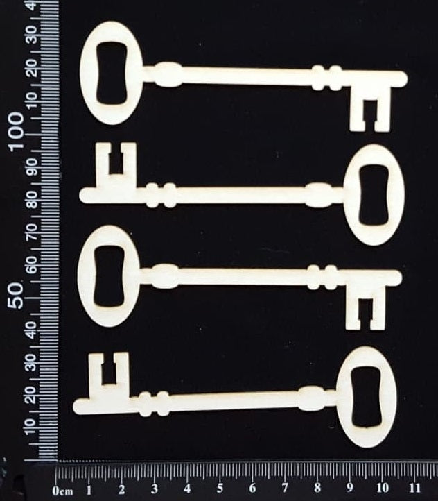 Keys Set - E - White Chipboard