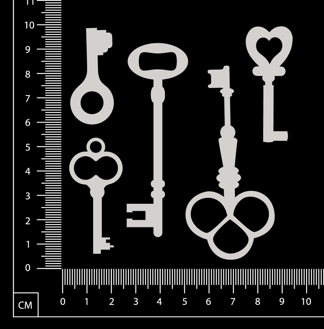 Keys Set - C - White Chipboard