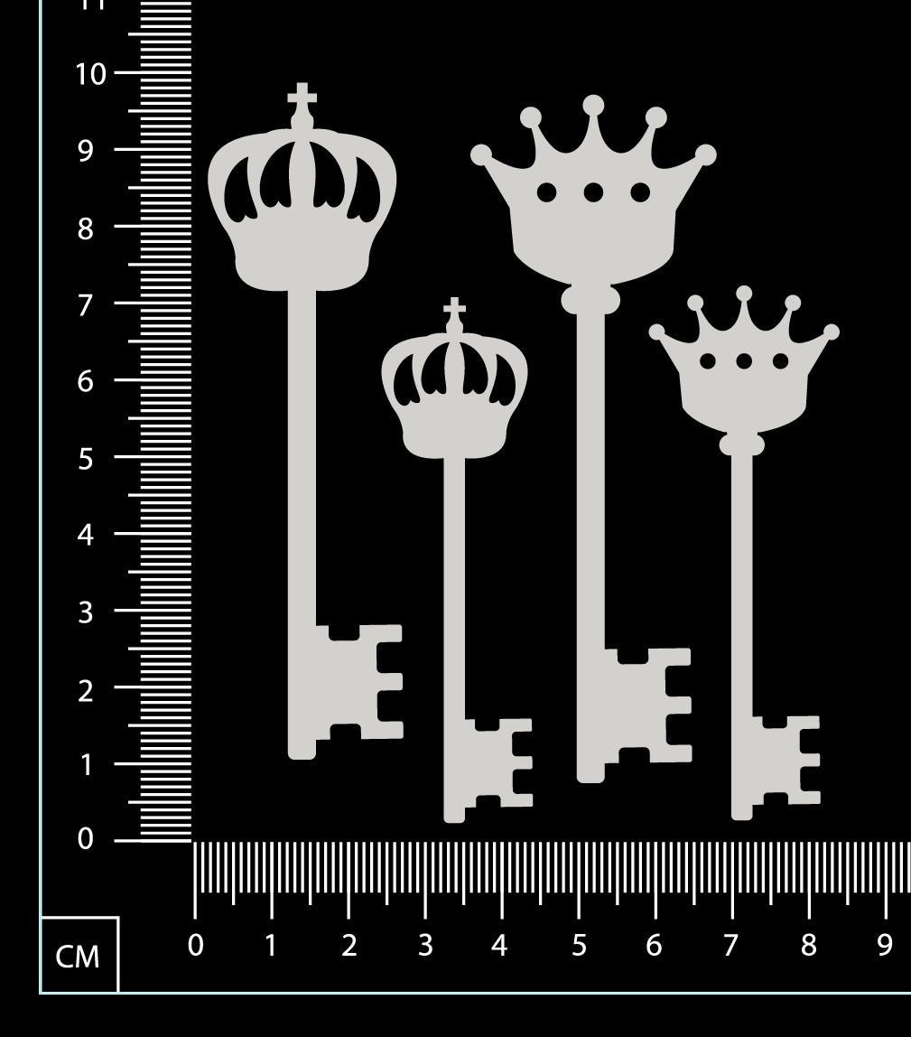 Keys Set - D - White Chipboard