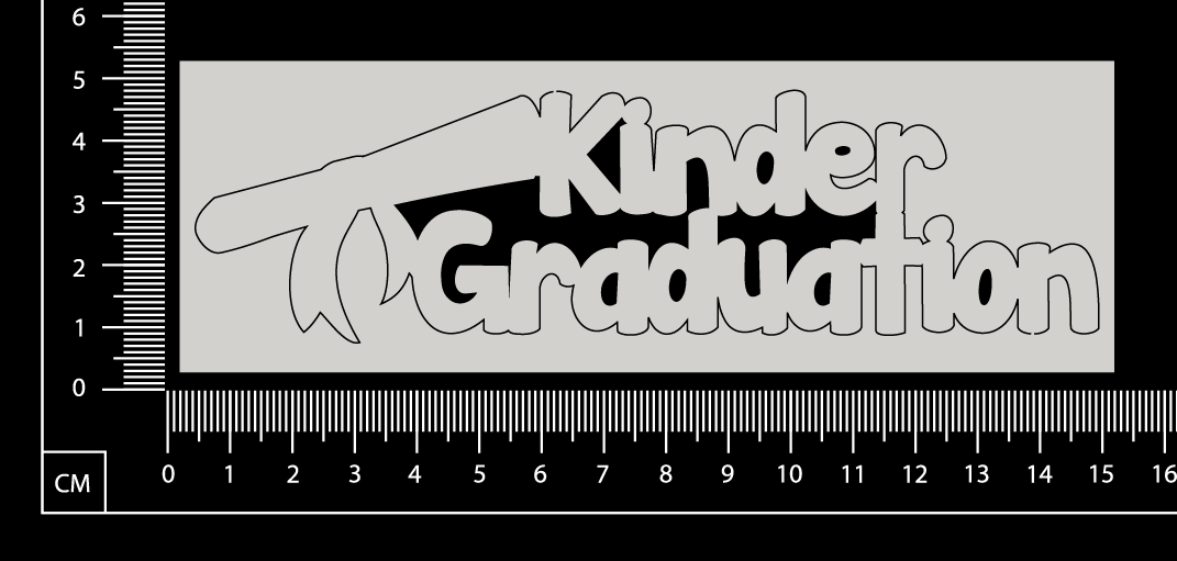 Kinder Graduation - A - White Chipboard