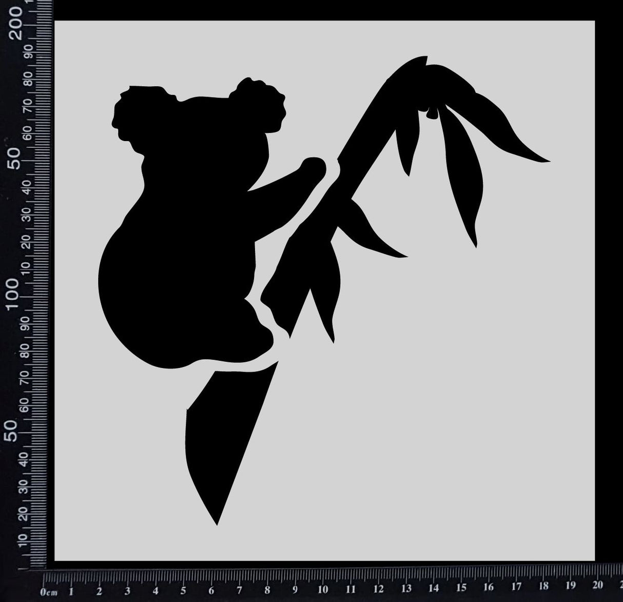 Koala on a branch - Stencil - 200mm x 200mm