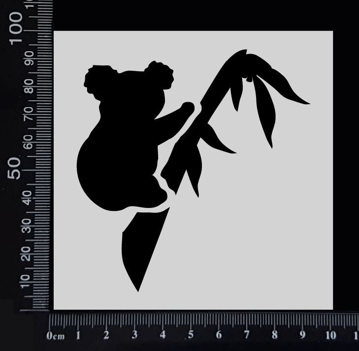 Koala on a branch - Stencil - 100mm x 100mm