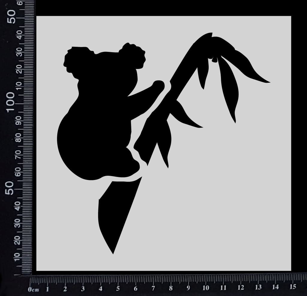 Koala on a branch - Stencil - 150mm x 150mm