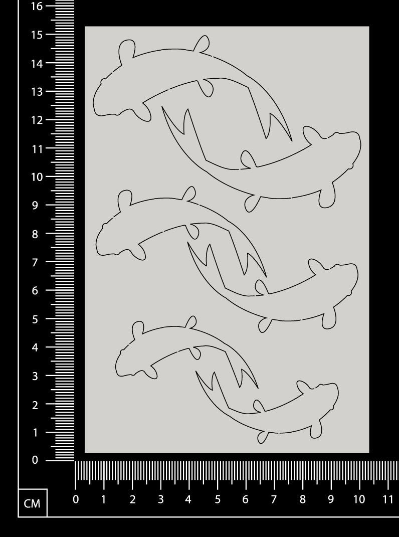 Koi Fish Set - White Chipboard