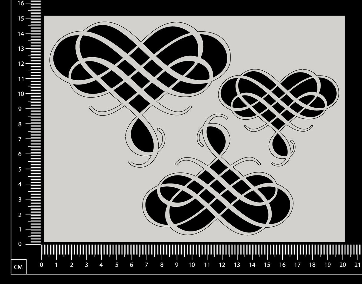 Lace Hearts - White Chipboard