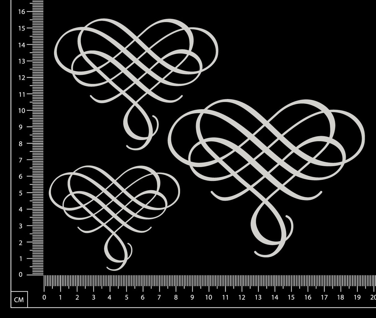 Lace Hearts - White Chipboard