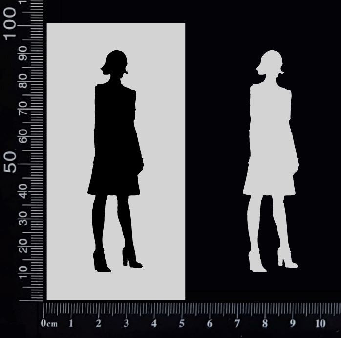 Lady - A - Stencil - 50mm x 100mm