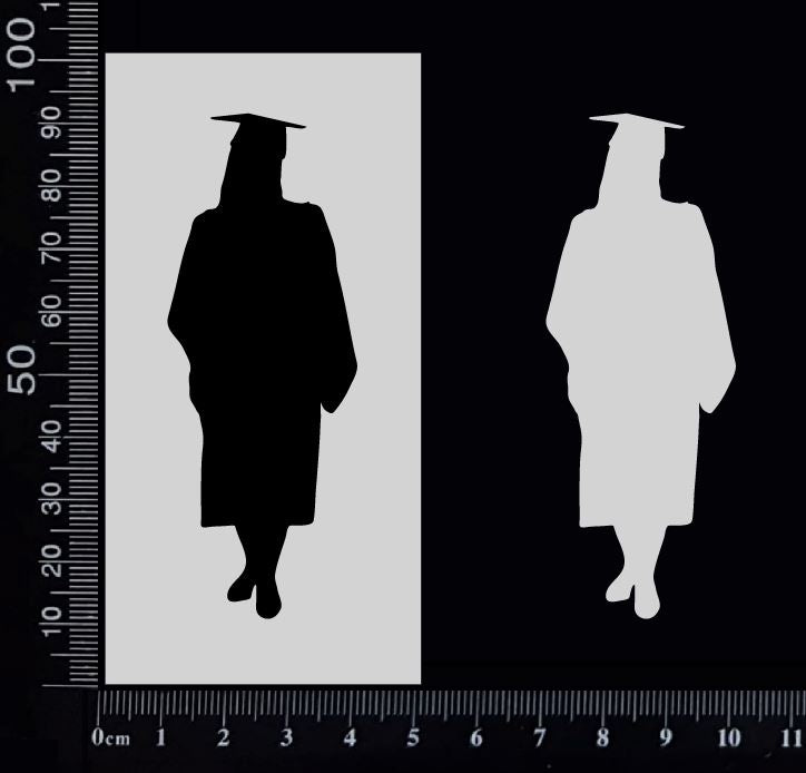 Lady - B - Stencil - 50mm x 100mm