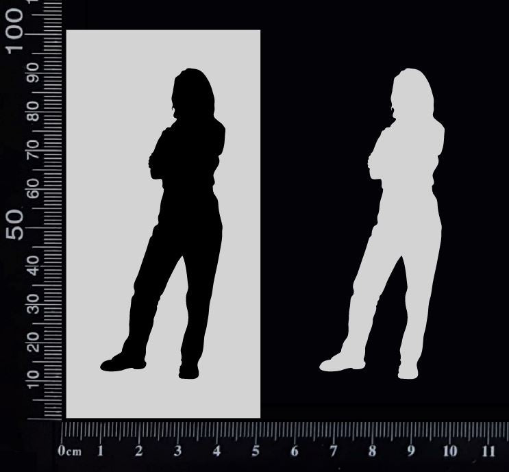 Lady - D - Stencil - 50mm x 100mm