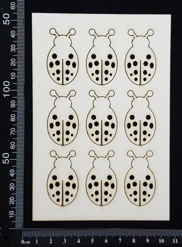 Ladybug Set - White Chipboard