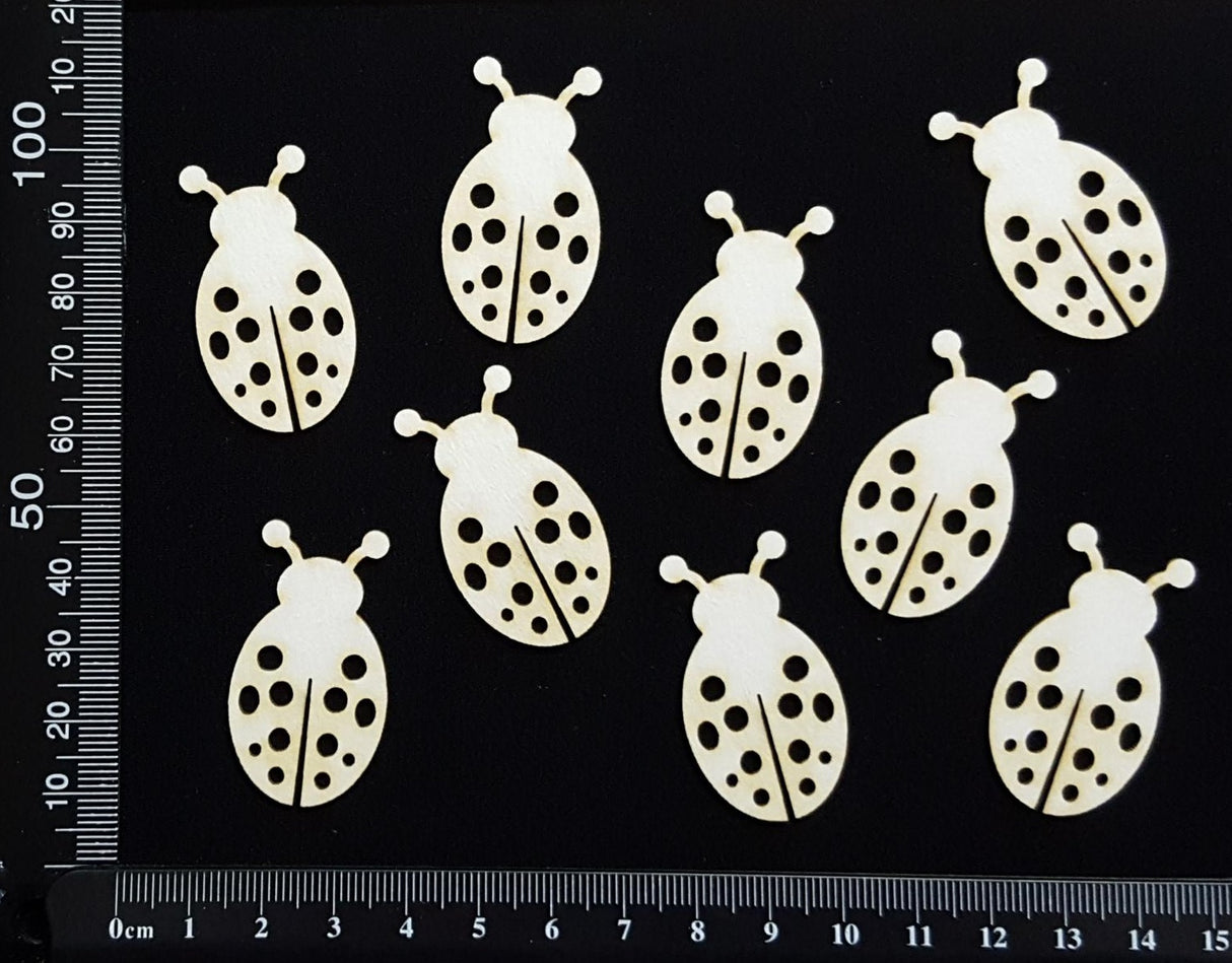 Ladybug Set - White Chipboard