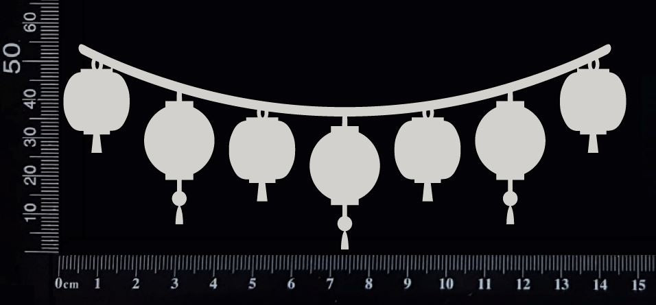 Lantern Border - C - Small - White Chipboard