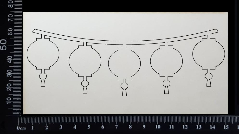Lantern Border - D - Small - White Chipboard