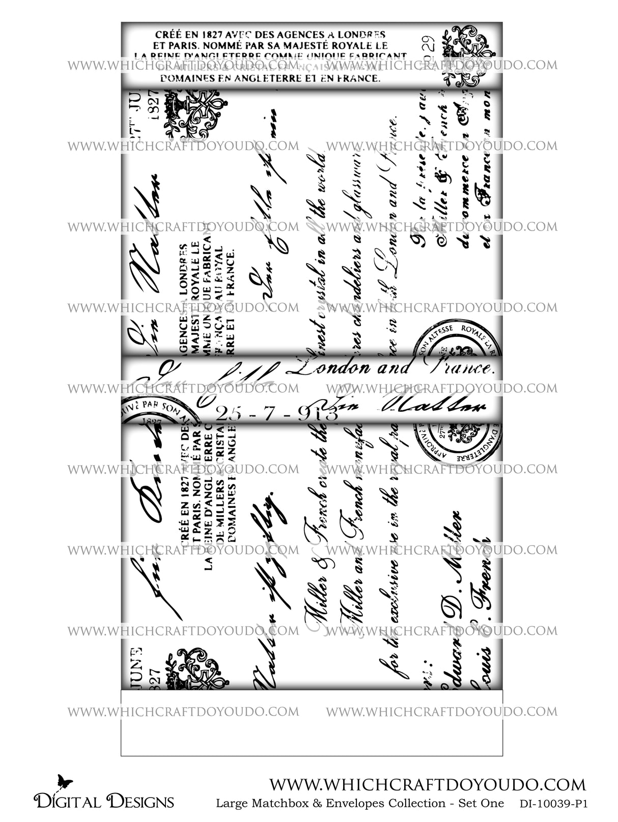 Large Matchbox & Envelopes Collection - Set One - DI-10039 - Digital Download