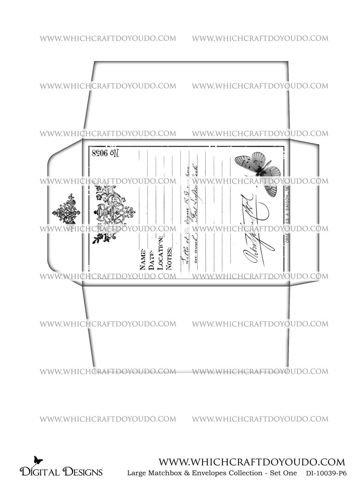 Large Matchbox & Envelopes Collection - Set One - DI-10039 - Digital Download