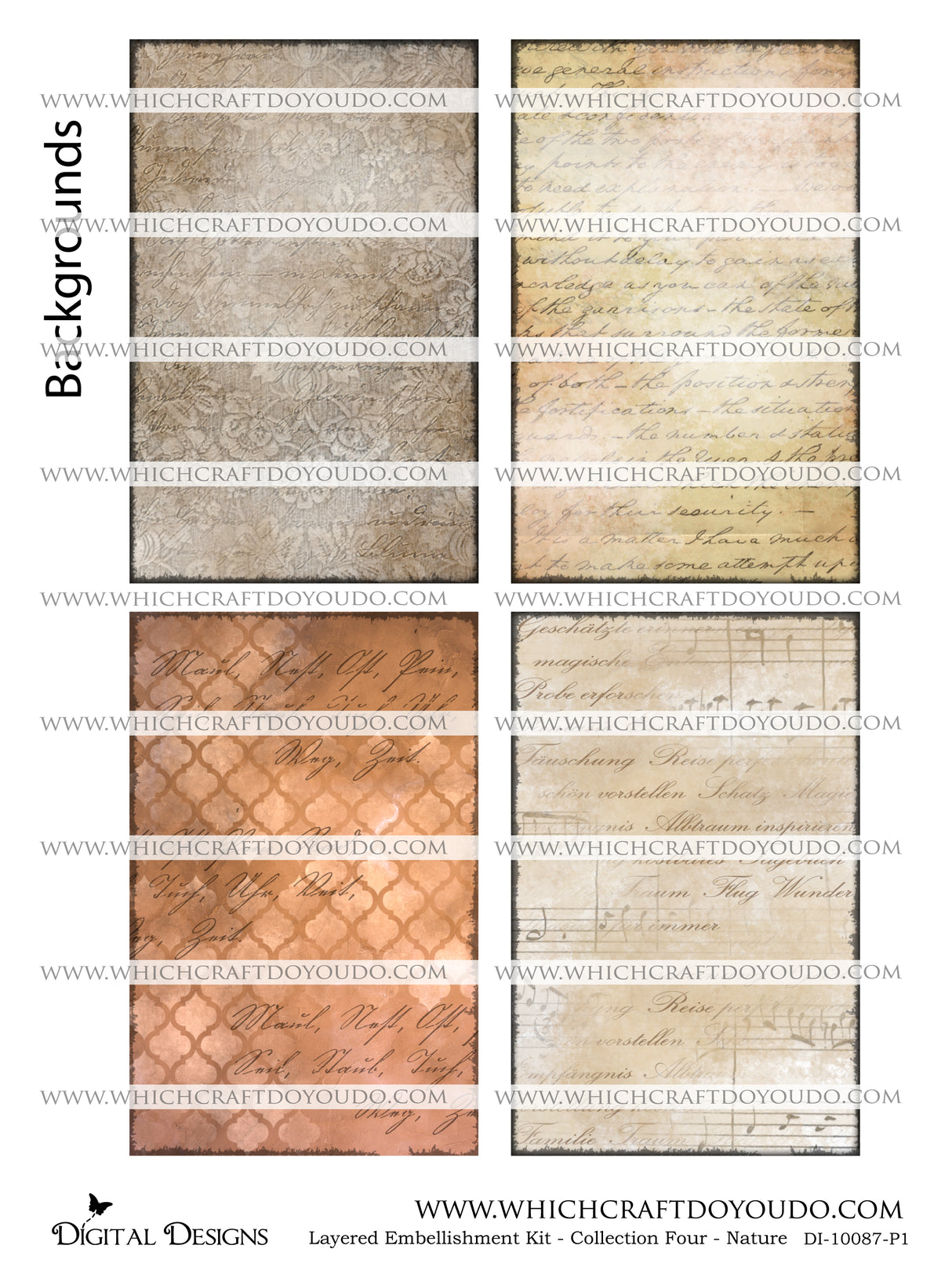 Layered Embellishment Kit - Collection Four - Nature - DI-10087 - Digital Download