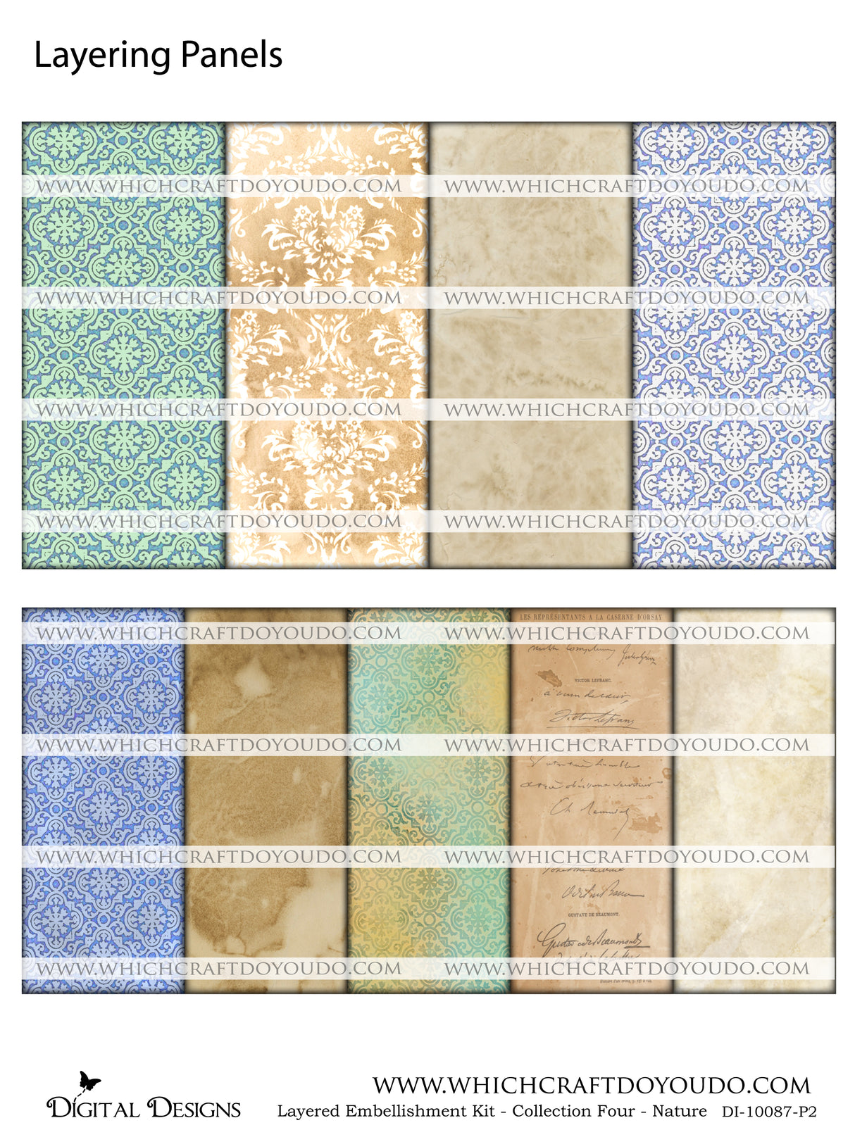 Layered Embellishment Kit - Collection Four - Nature - DI-10087 - Digital Download