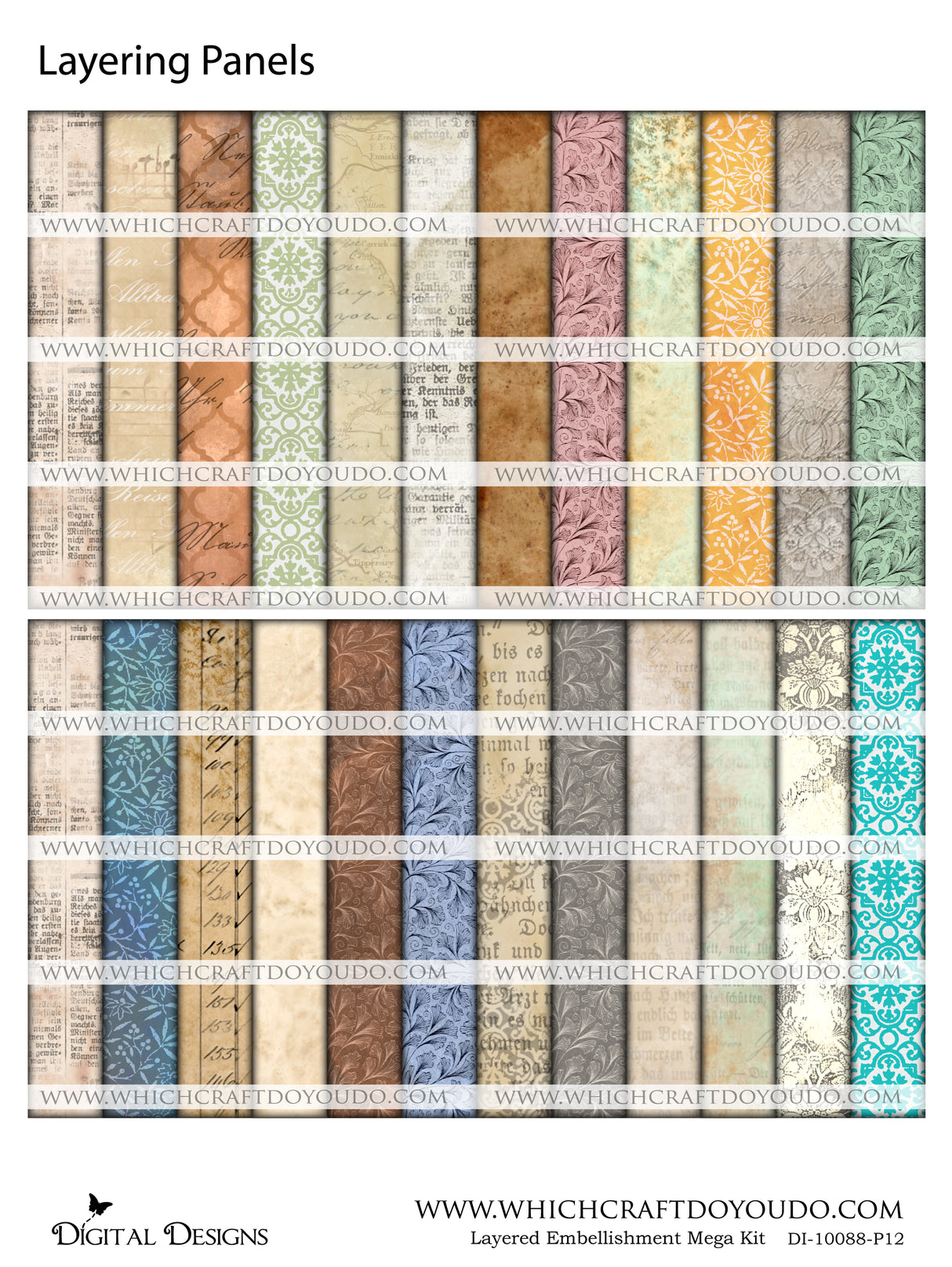 Layered Embellishment Mega Kit - DI-10088 - Digital Download