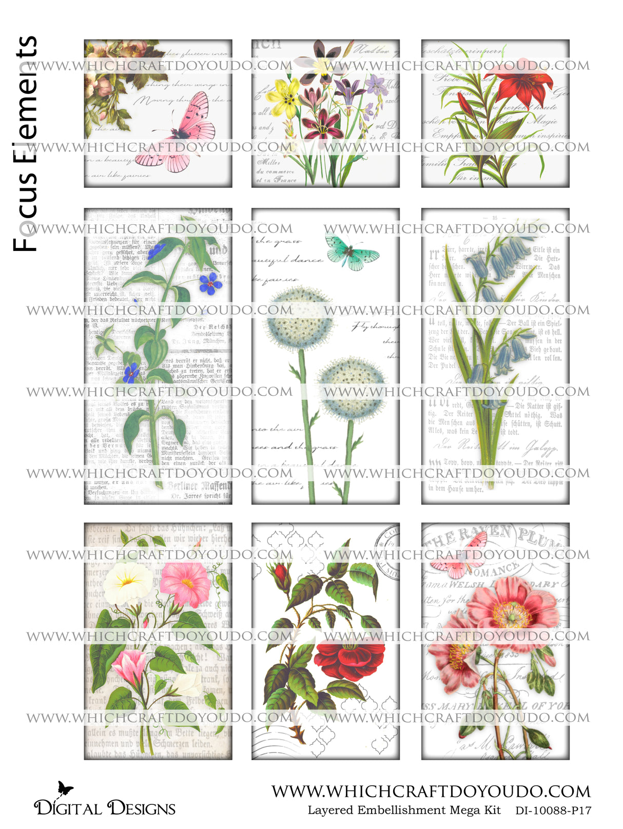 Layered Embellishment Mega Kit - DI-10088 - Digital Download