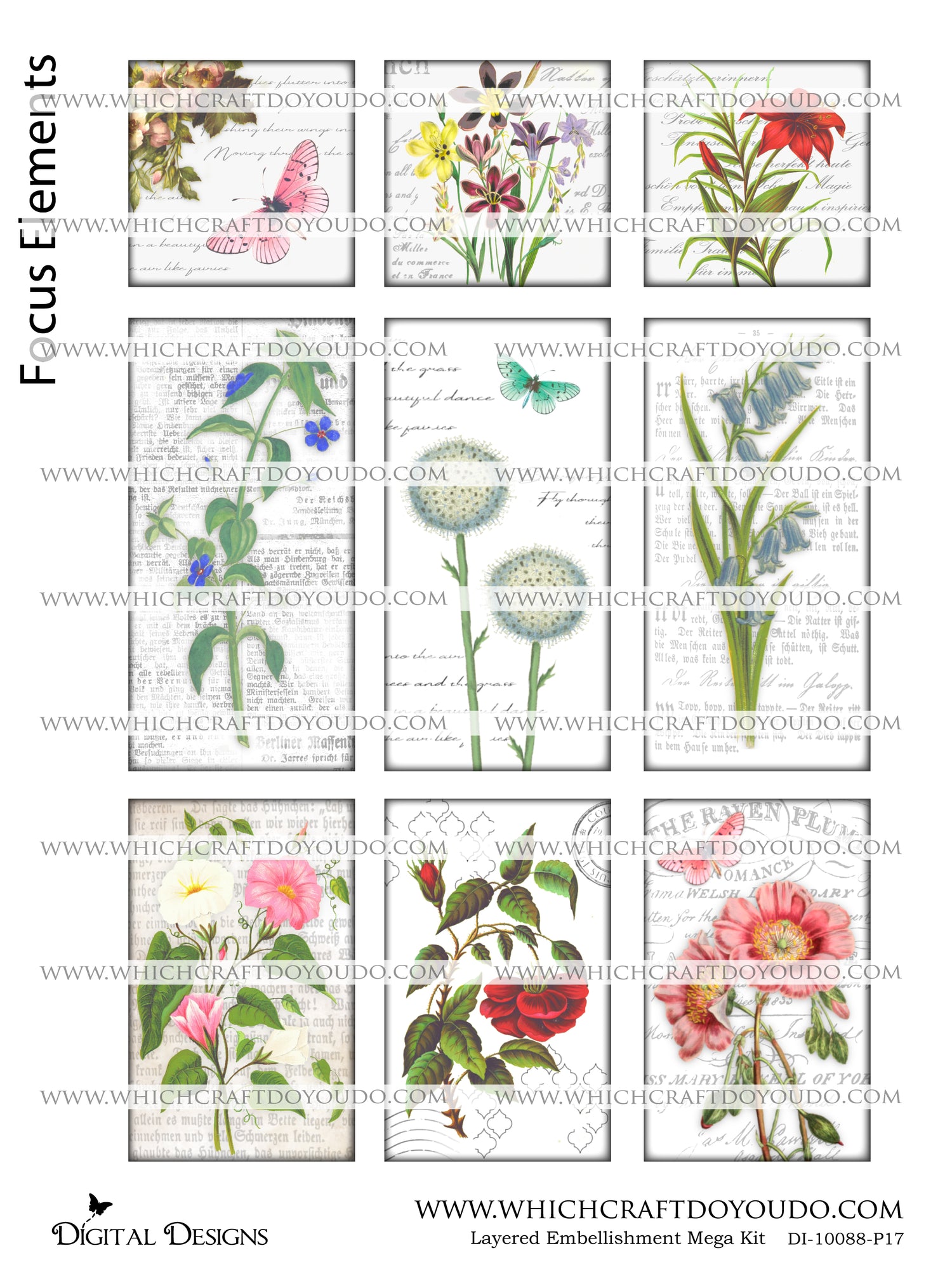 Layered Embellishment Mega Kit - DI-10088 - Digital Download