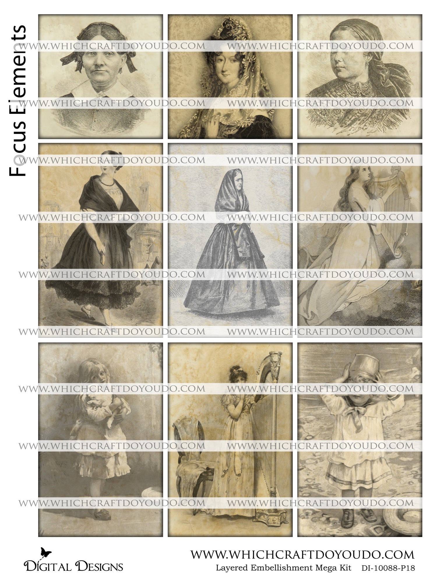 Layered Embellishment Mega Kit - DI-10088 - Digital Download