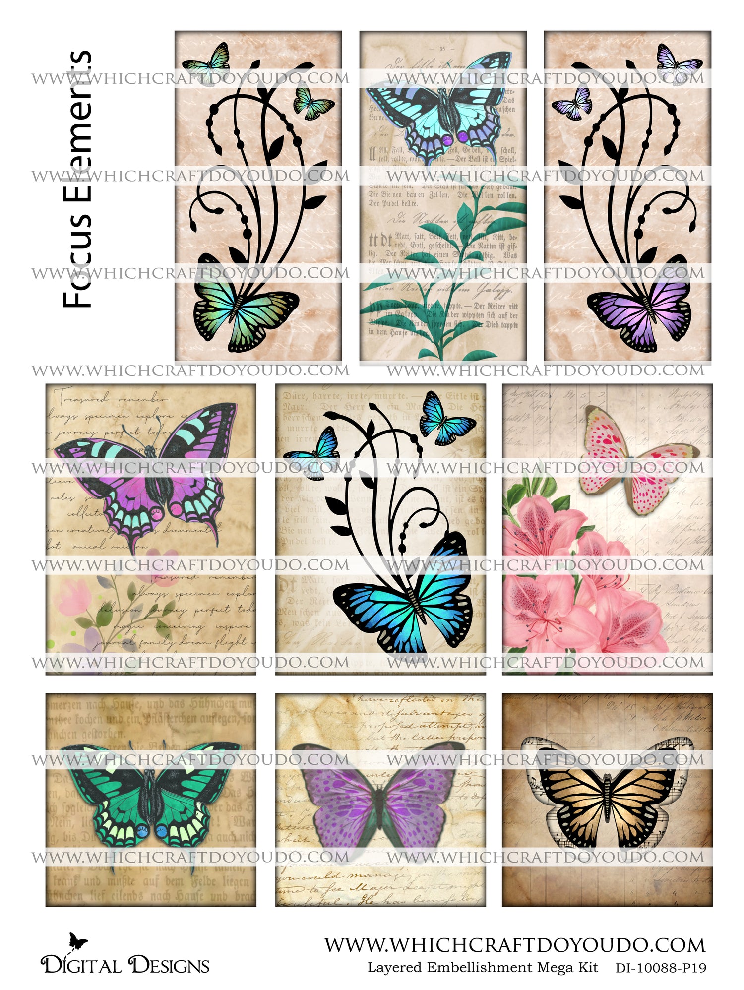 Layered Embellishment Mega Kit - DI-10088 - Digital Download