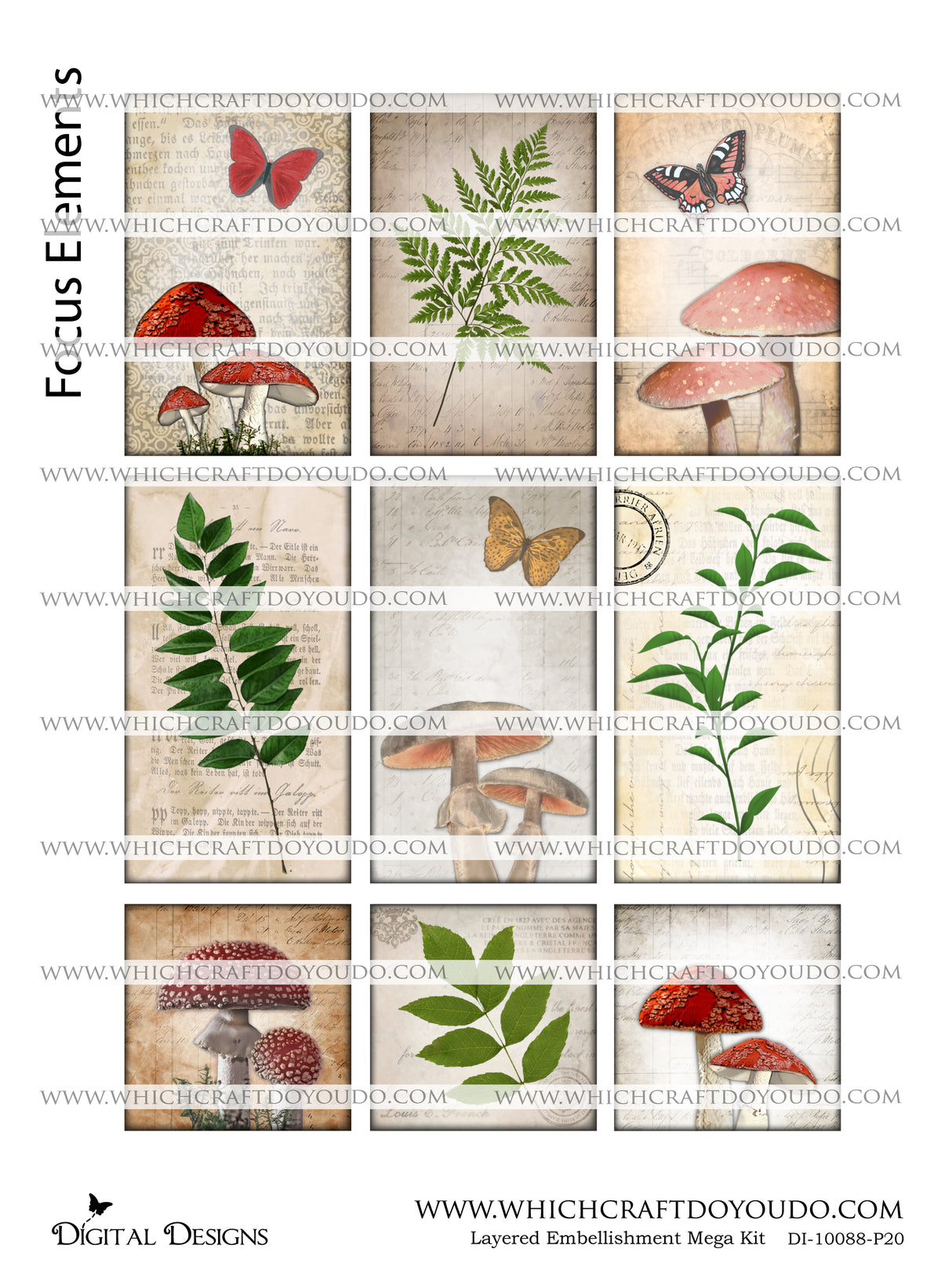 Layered Embellishment Mega Kit - DI-10088 - Digital Download