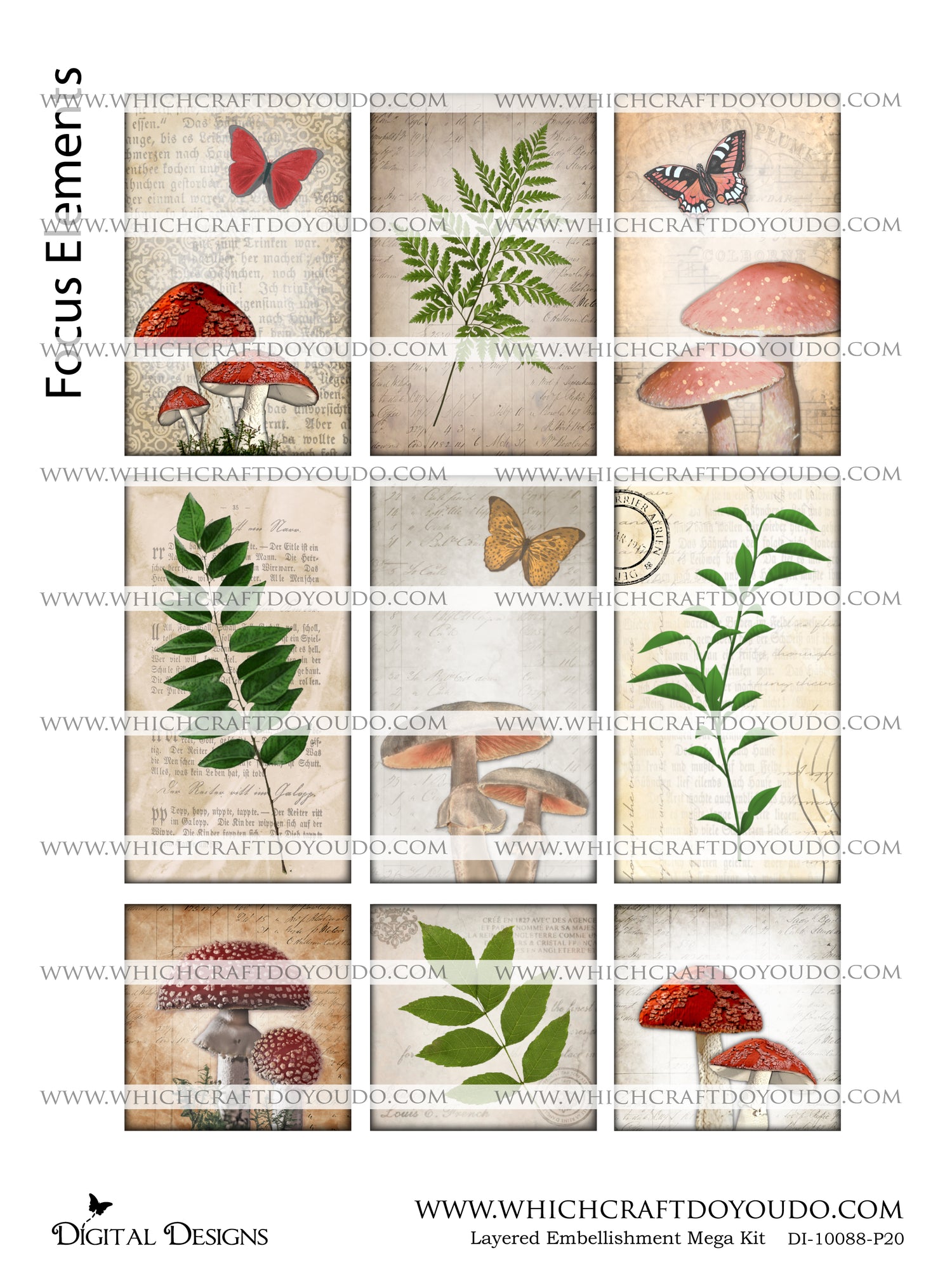 Layered Embellishment Mega Kit - DI-10088 - Digital Download