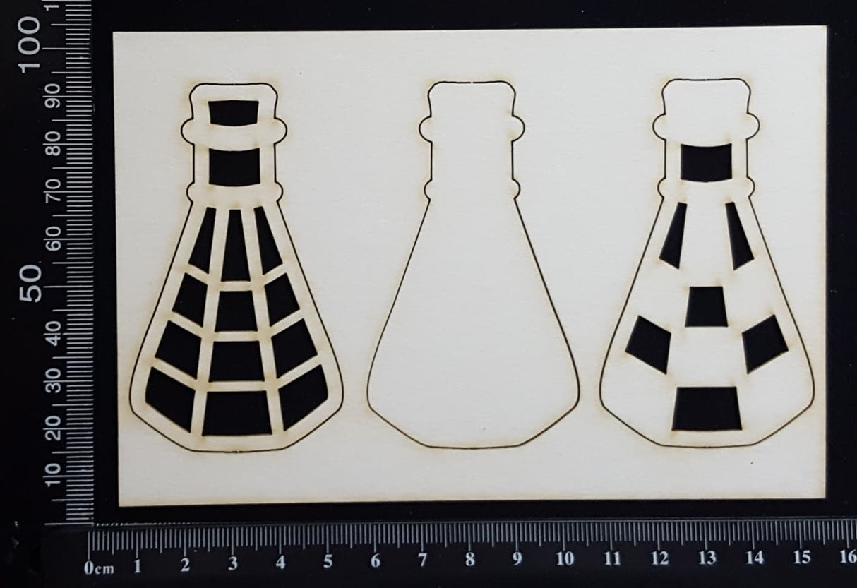 Bottle Set - B - Large - Layering Set - White Chipboard