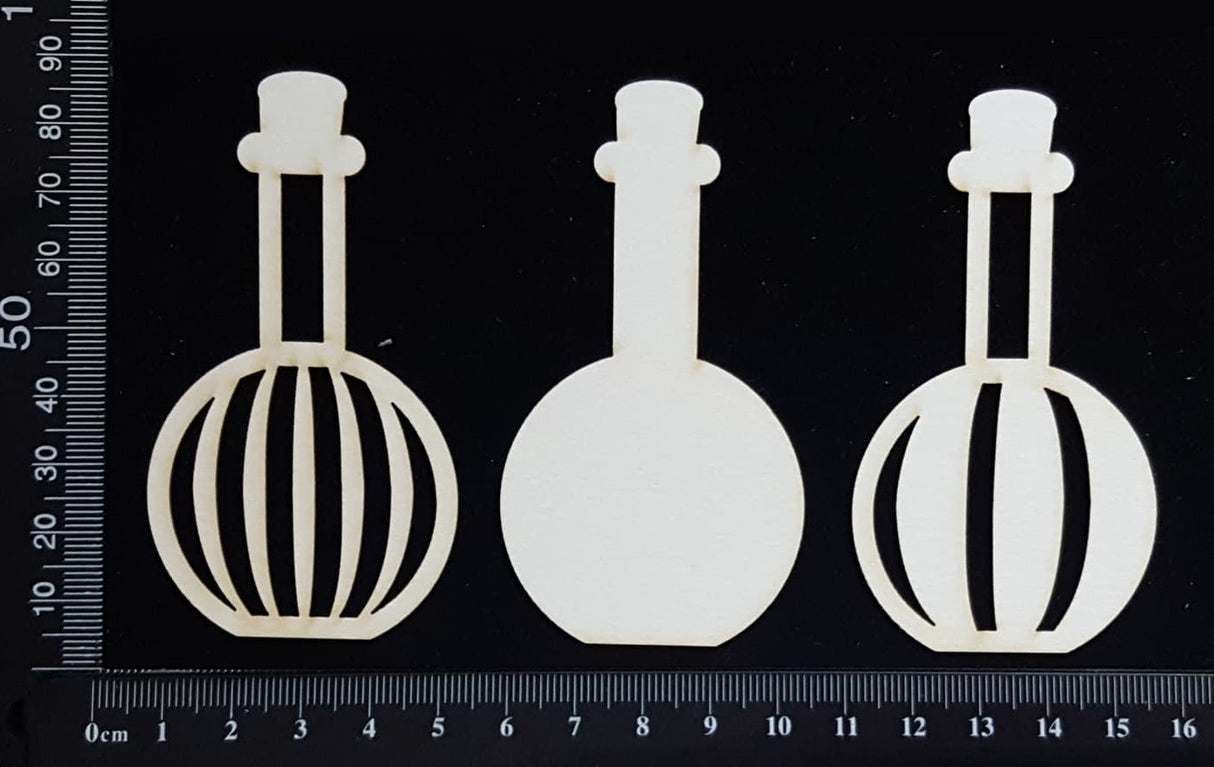 Bottle Set - C - Large - Layering Set - White Chipboard