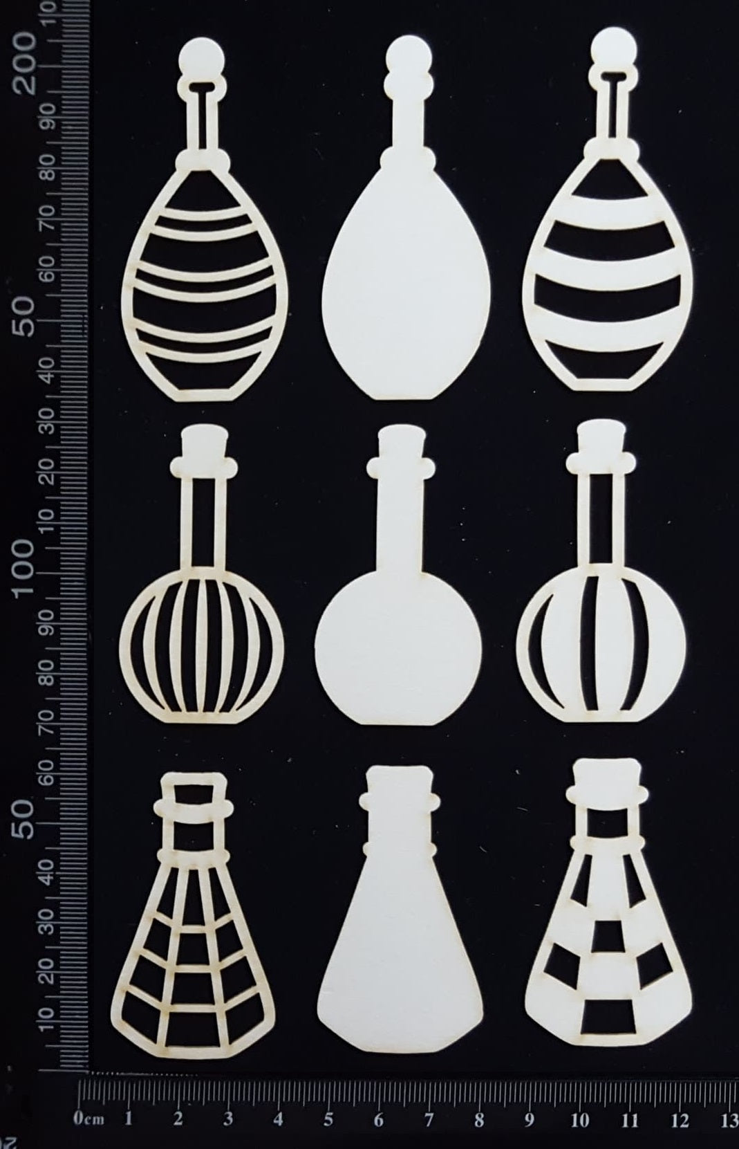 Bottle Set - D - Small - Layering Set - White Chipboard