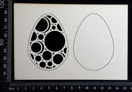 Layered Easter Eggs Set - AC - Medium - White Chipboard