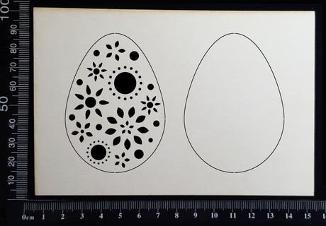 Layered Easter Eggs Set - CC - Medium - White Chipboard