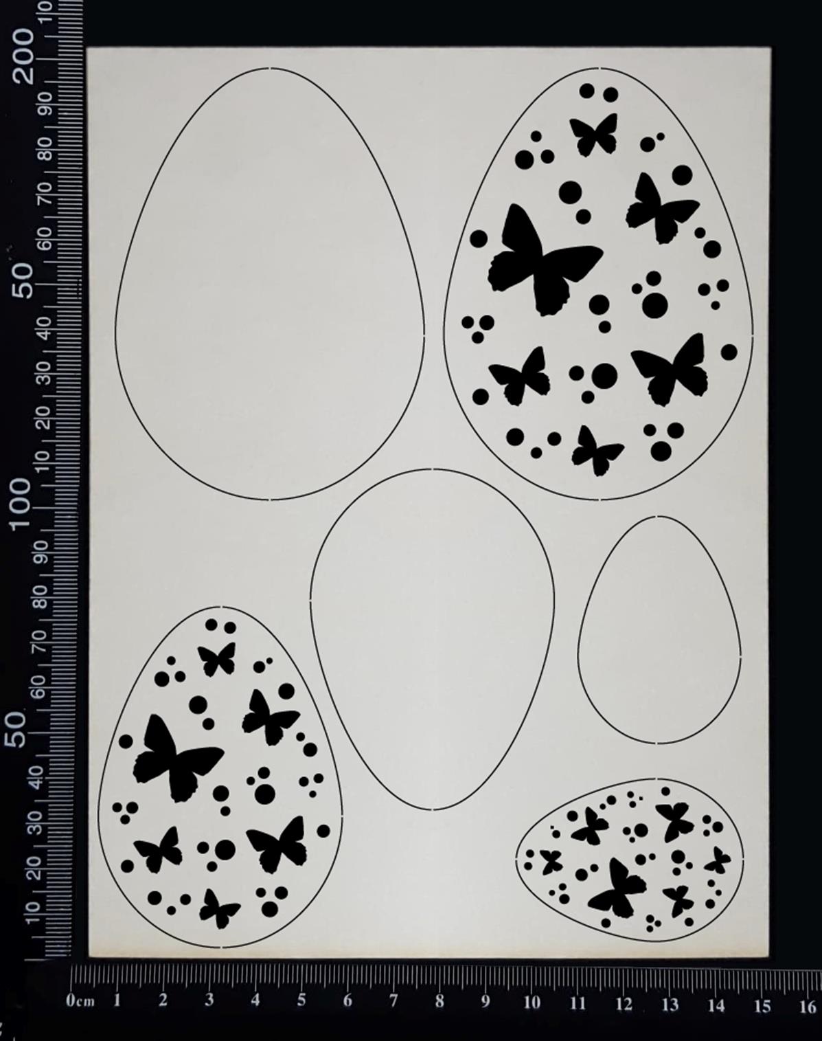 Layered Easter Eggs Set - DA - White Chipboard